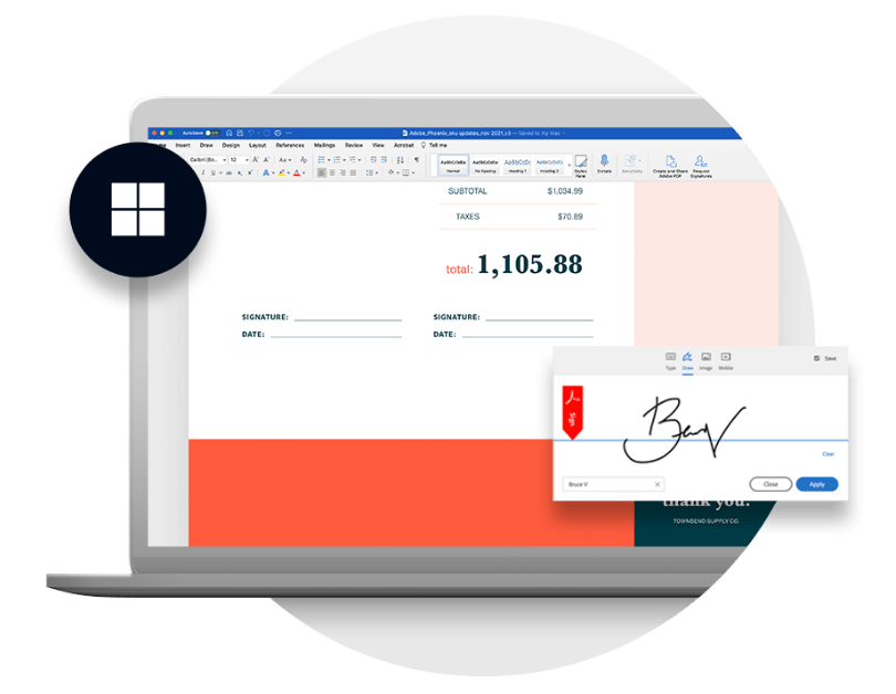 Acrobat Sign word esigning